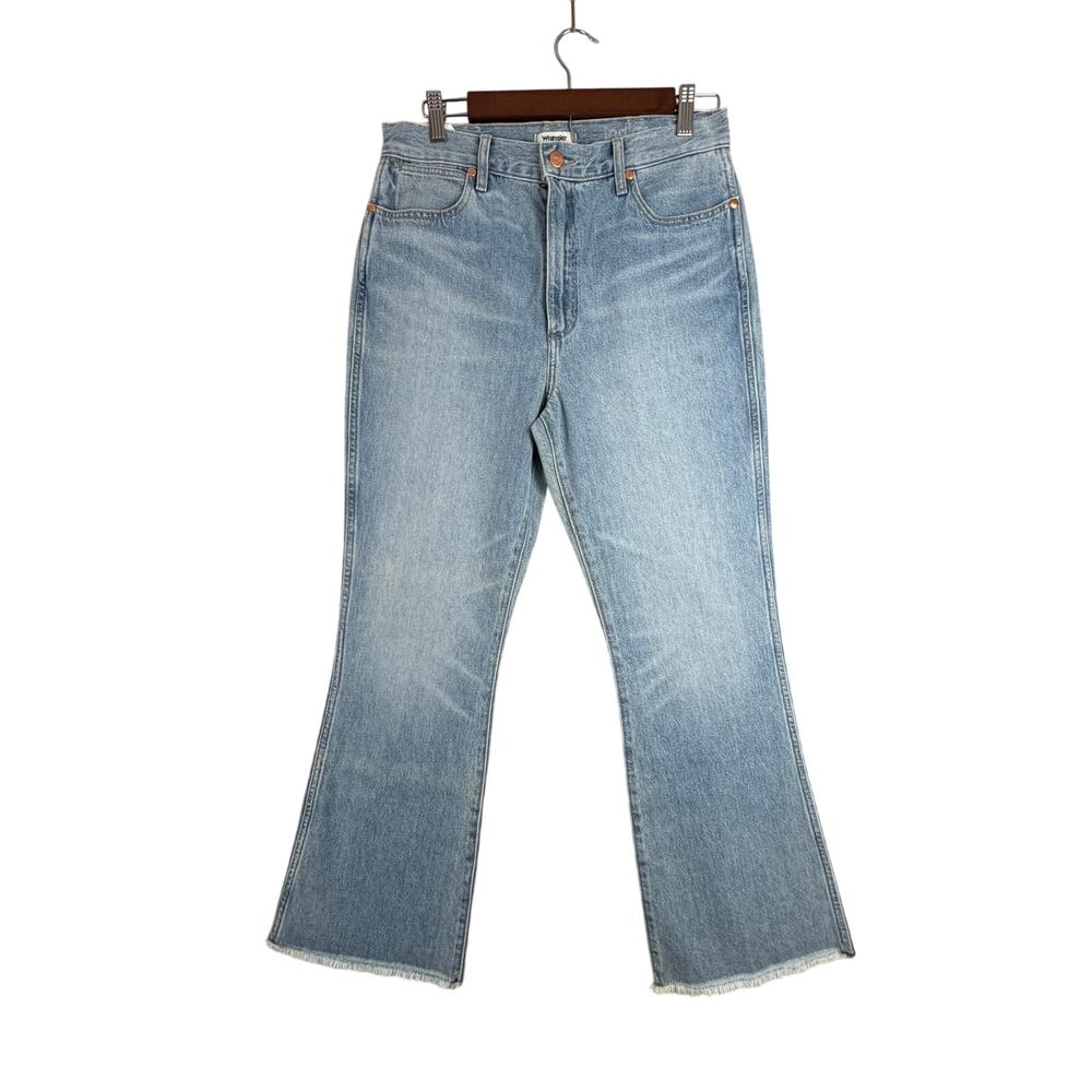 NWT Wrangler Jeans Womens 29x28 Blue Denim WRock 672‎ High Rise Kick Flare